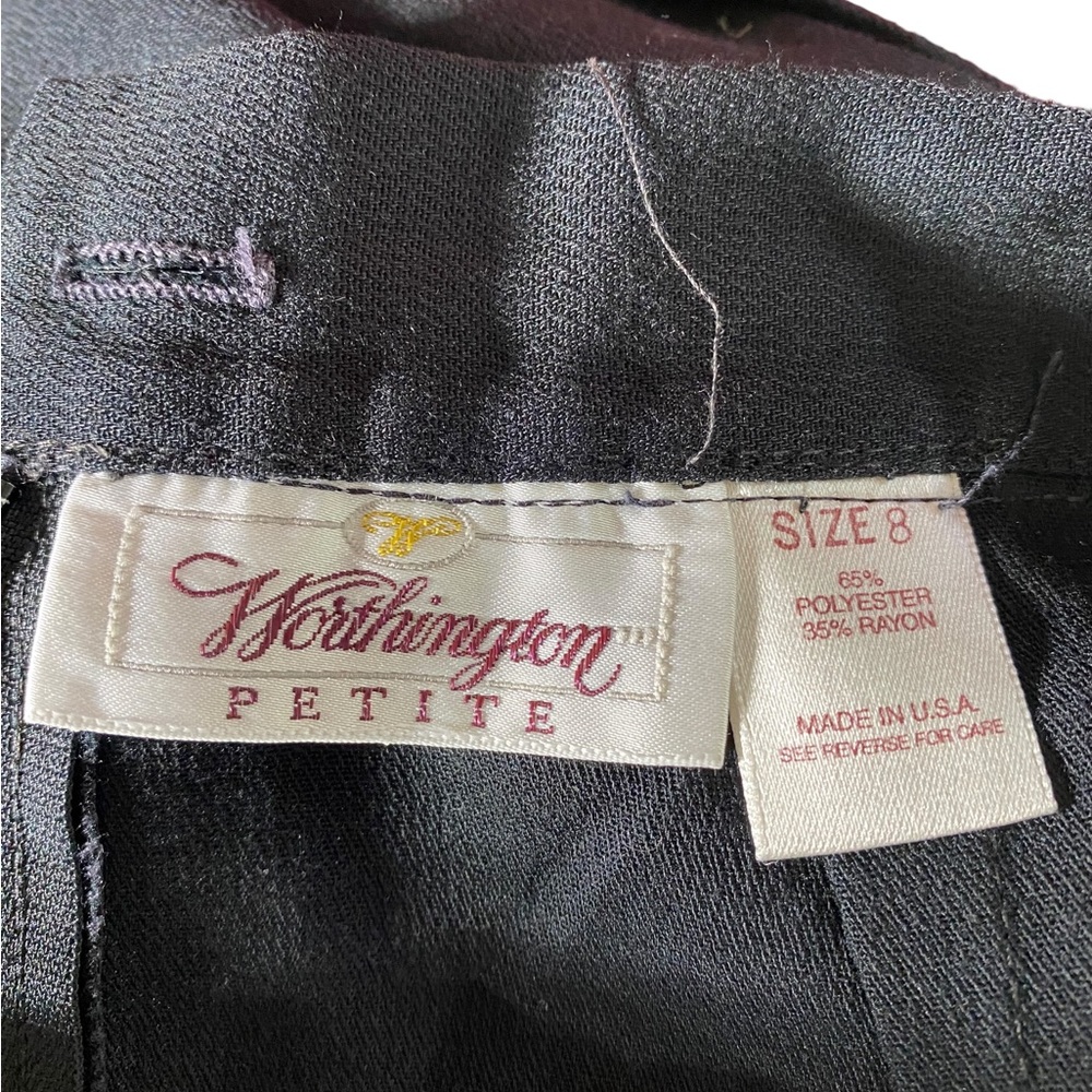 Vintage Worthington Petite Black Side Button Maxi Long Career Skirt Size 8 - Picture 7 of 7